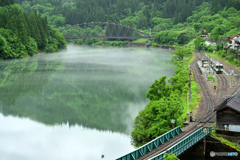 川辺の駅風景