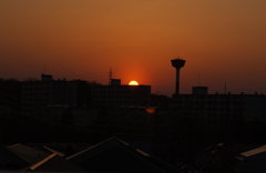 ドンキからの夕陽