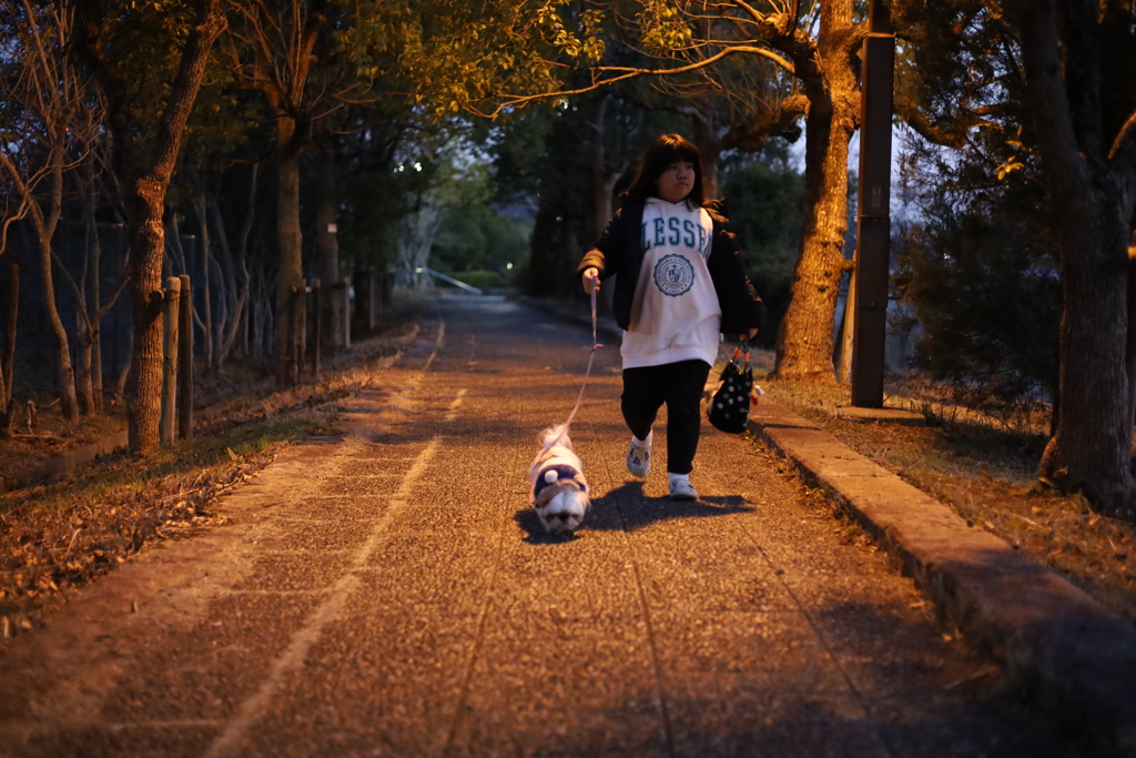 娘と愛犬のお散歩