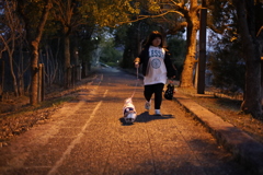 娘と愛犬のお散歩