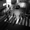 雨上がりの横断歩道