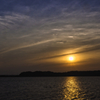 沼 & 夕陽
