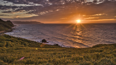 棚田の夕景