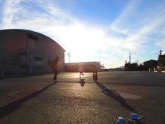 太陽に向かう