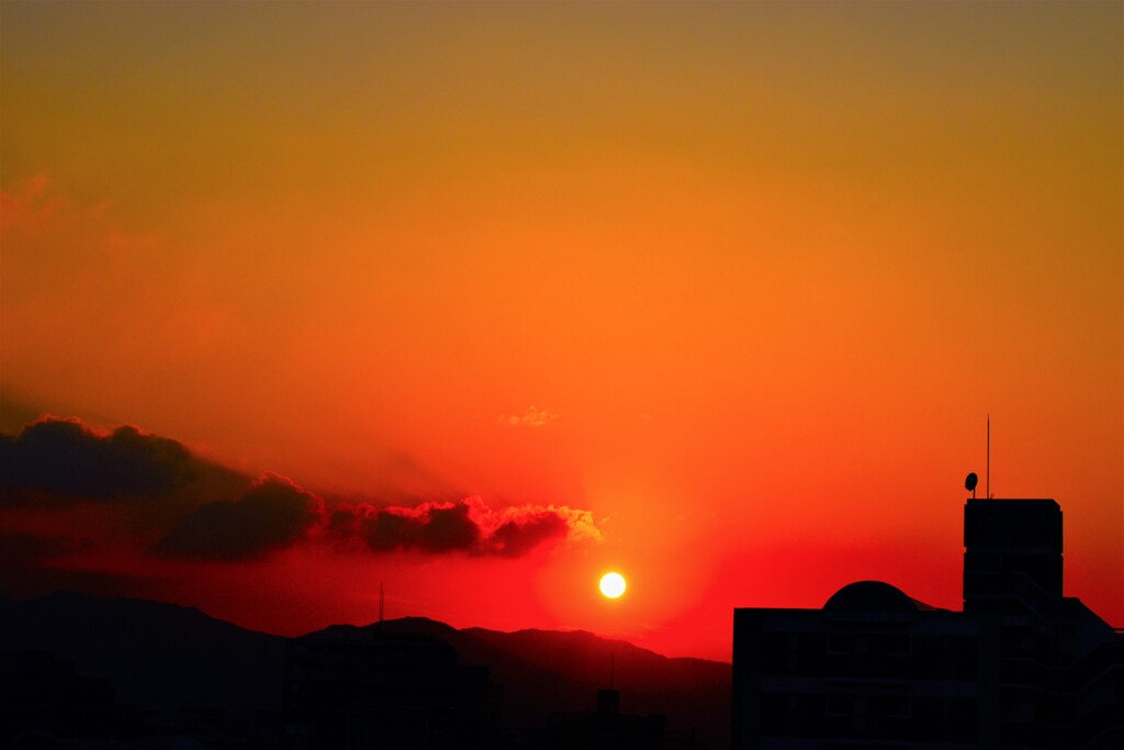 日が沈みます