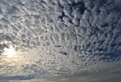 雲に覆われた太陽