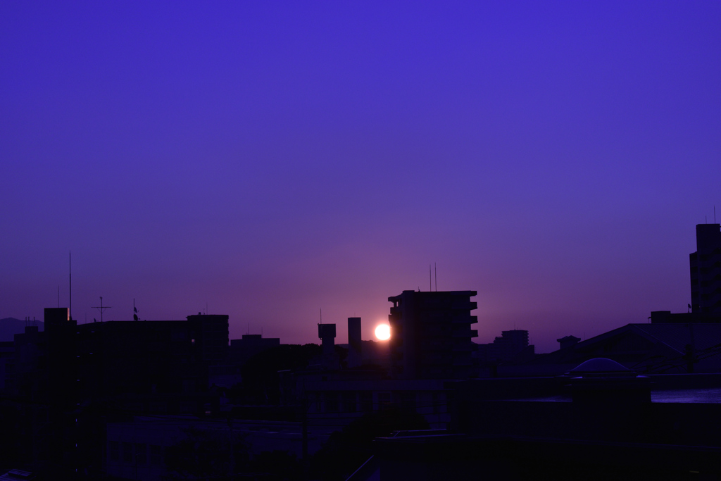 福岡の朝日