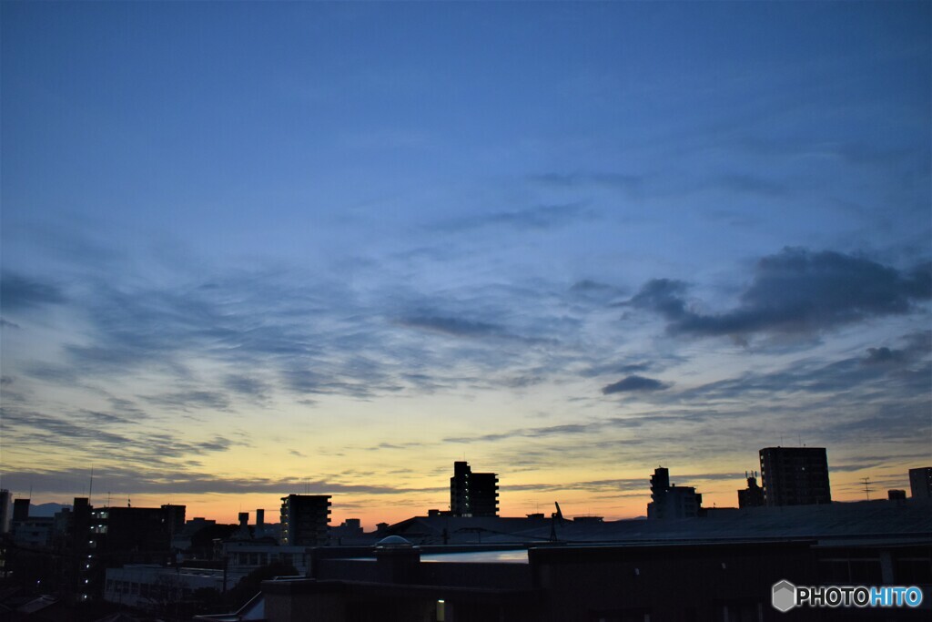 12月福岡の朝日