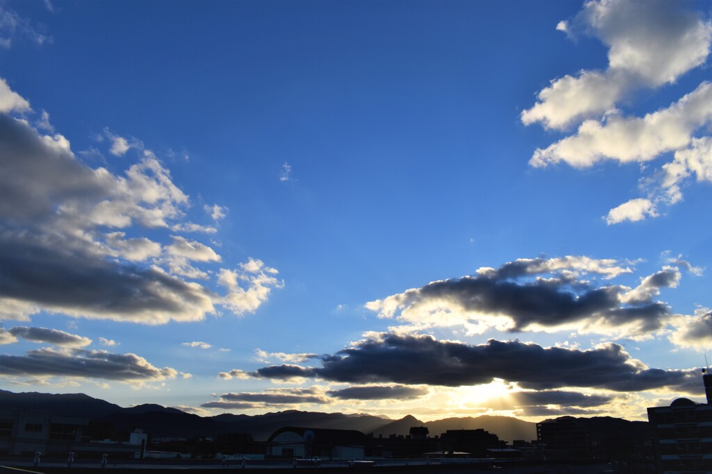福岡の日の入