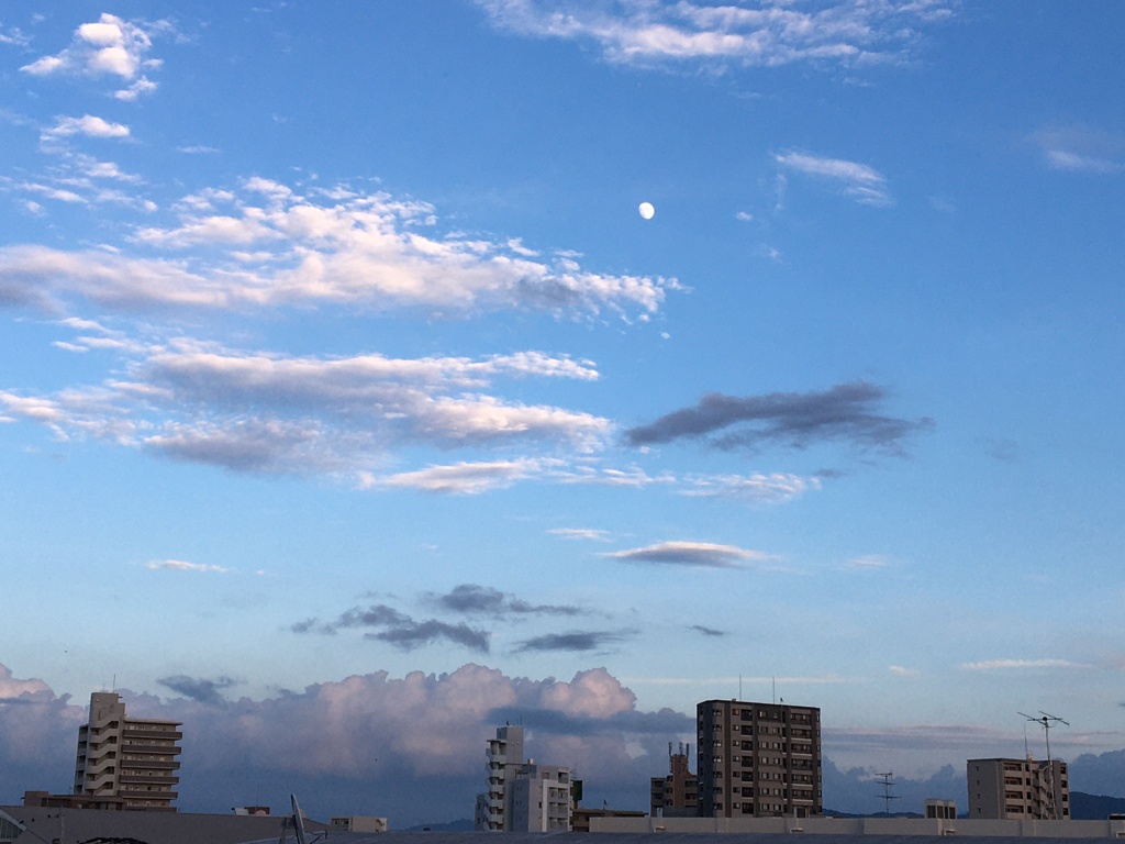 青空と月