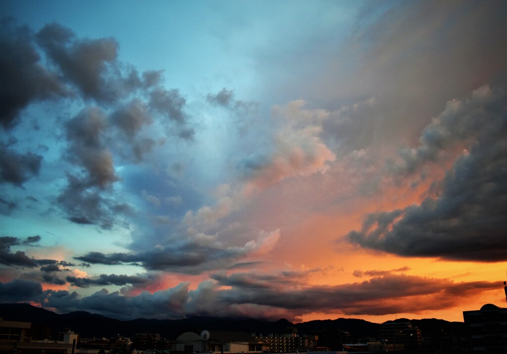 福岡の夕日
