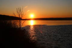 シラルトロ沼の夕日
