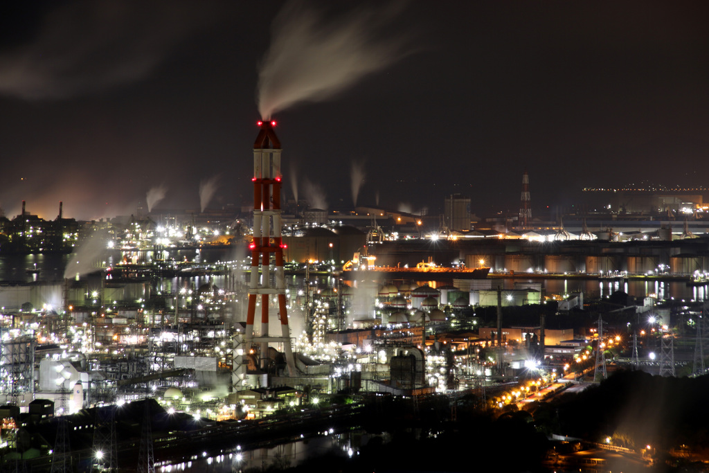 水島コンビナートの夜景3