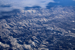 空から見た白神山地