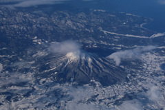 空から見た岩木山