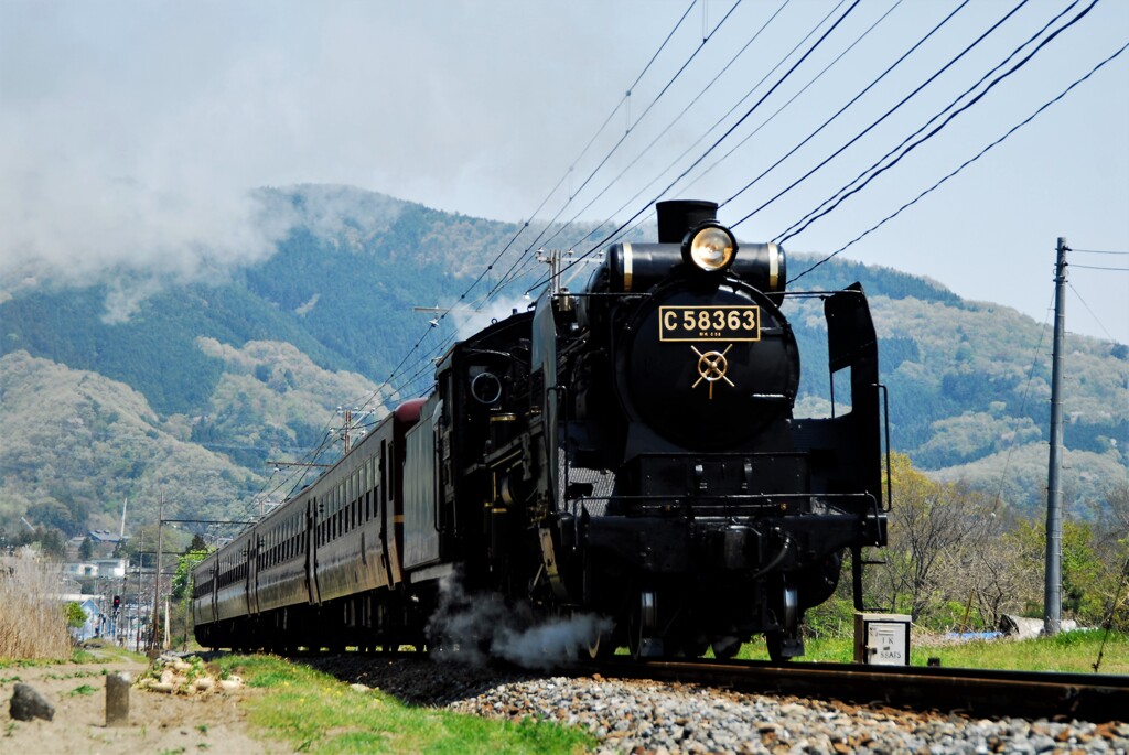 SL C58  機関車　秩父鉄道