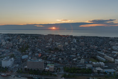 新潟市夕景