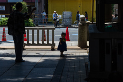 鳥越神社にて