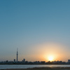 荒川夕景
