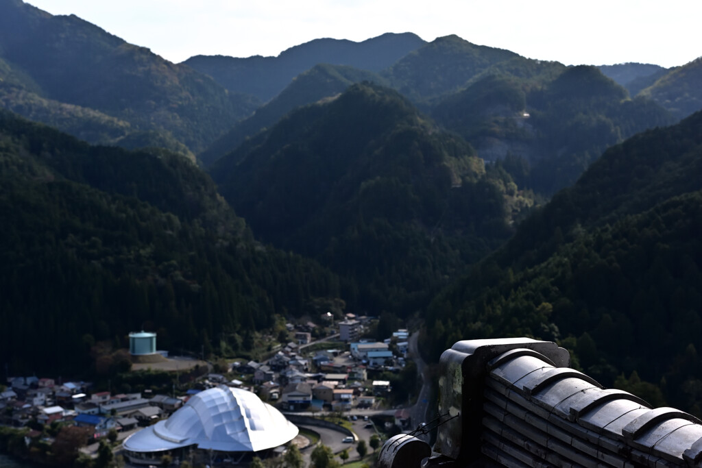郡上八幡城天守から望む市街２