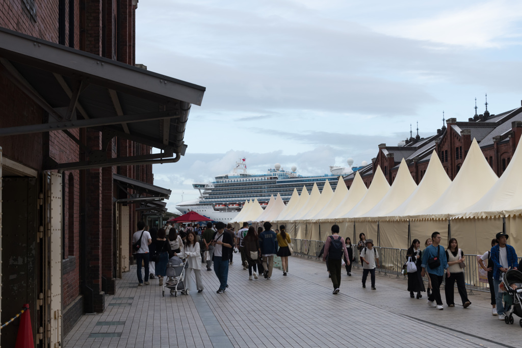 みなとみらい・赤レンガ倉庫にて