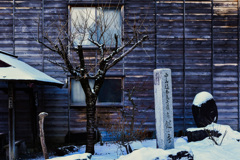 冬の奈良井宿（鍵の手）