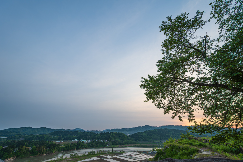 中越地方朝焼け