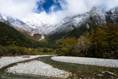 岳沢方面を望む