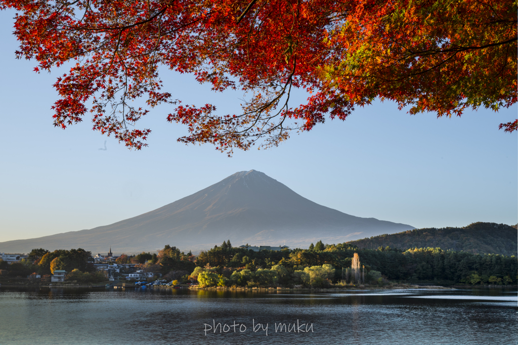 富士　秋の朝景