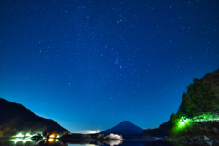 星空と富士山