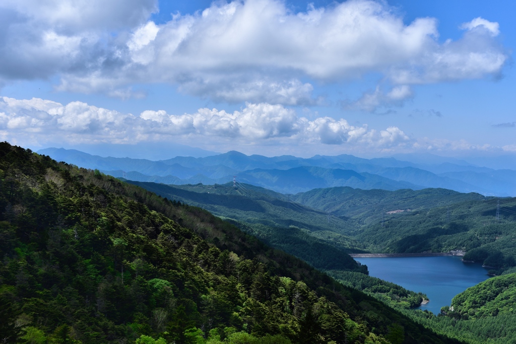 大菩薩嶺から甲州の山々