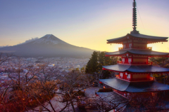 有名な神社と富士山