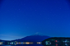 星空と富士山