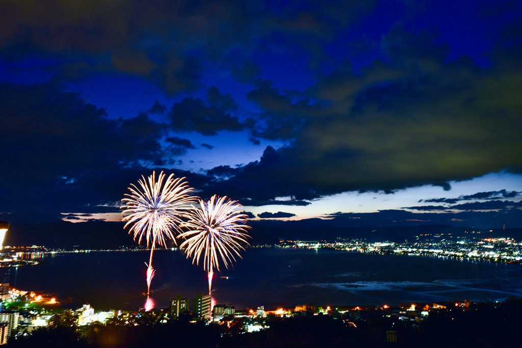 諏訪湖の花火
