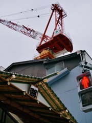 賑やかな住宅街