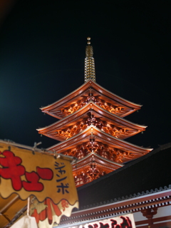 浅草寺にて