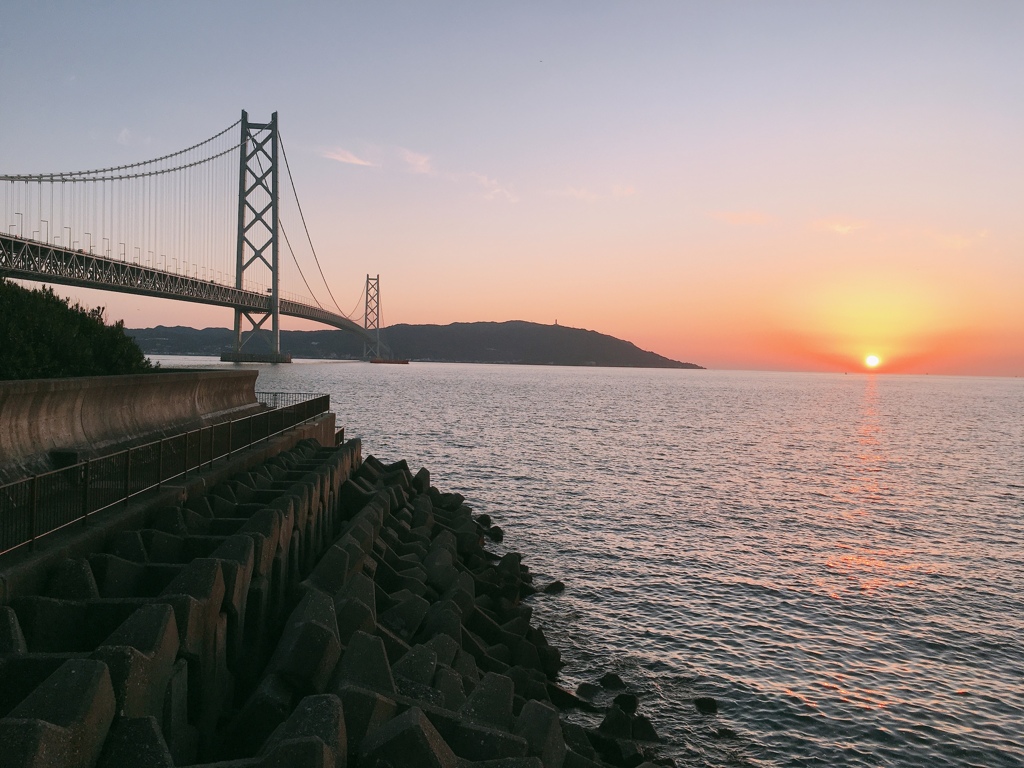 夕焼け(明石大橋)