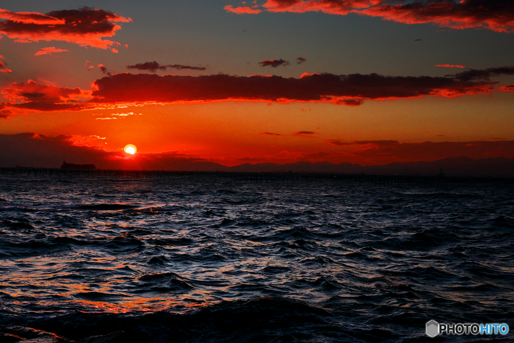 伊勢湾の夕暮れ