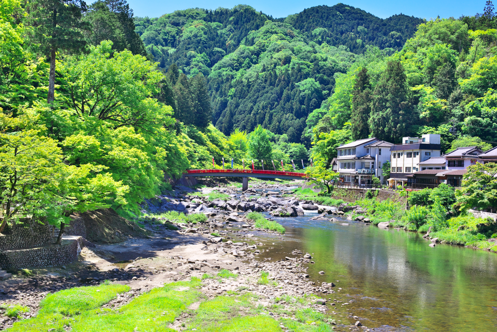 新緑の香嵐渓