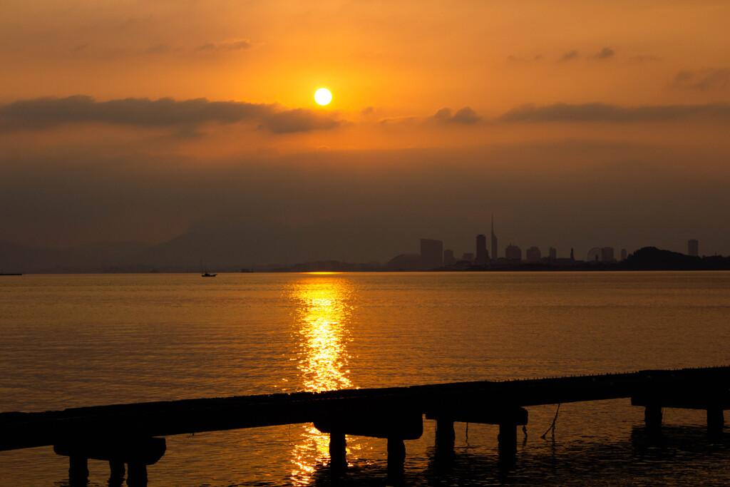 今津海岸からの朝日１