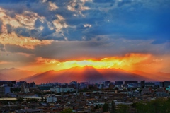 Sunset mountain
