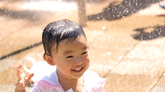 はじめての水遊び