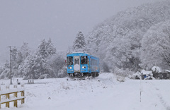 雪の樽見鉄道