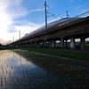 梅雨の青空と500系