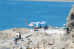 江の島の夏、海、夏の終わり