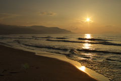 日本海の夕陽