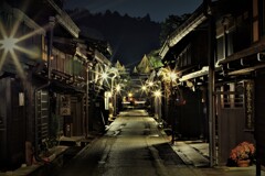 美しい高山の夜