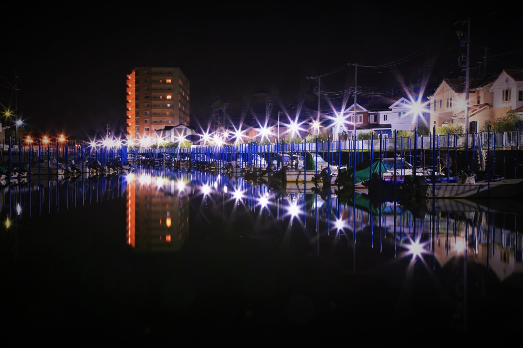 漁港の夜
