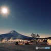 キャンプ場の美しい夜