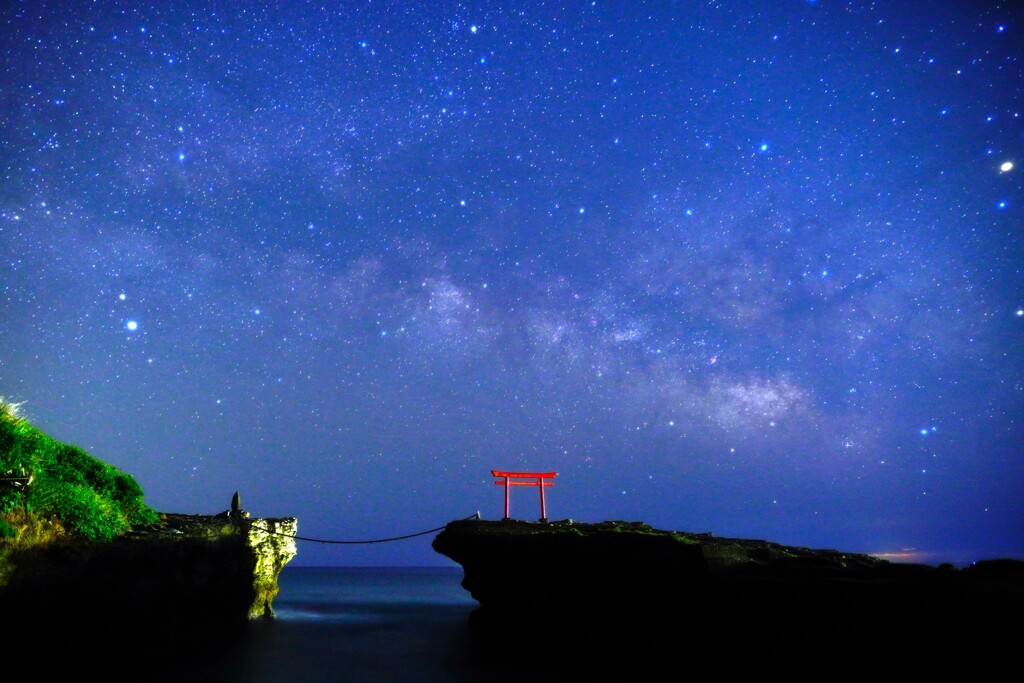 白浜に横たわる天の河